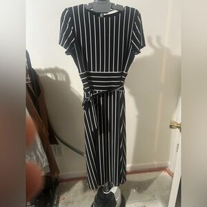 Ralph Lauren Black and long maxi Dress with Flutter Sleeves